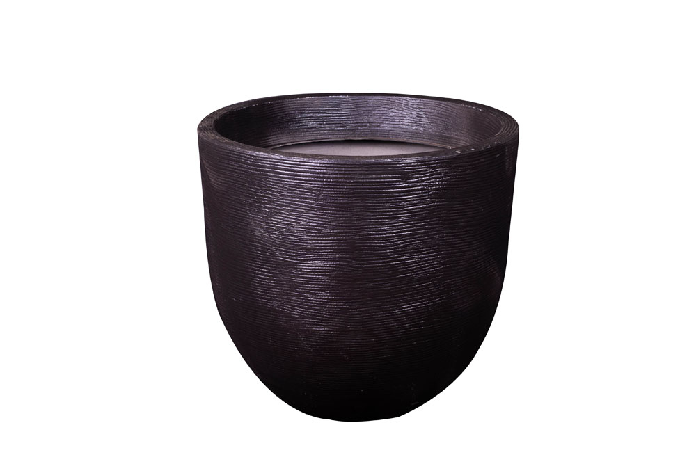 CACHEPÔ CAFÉ EM FIBRA REDONDO