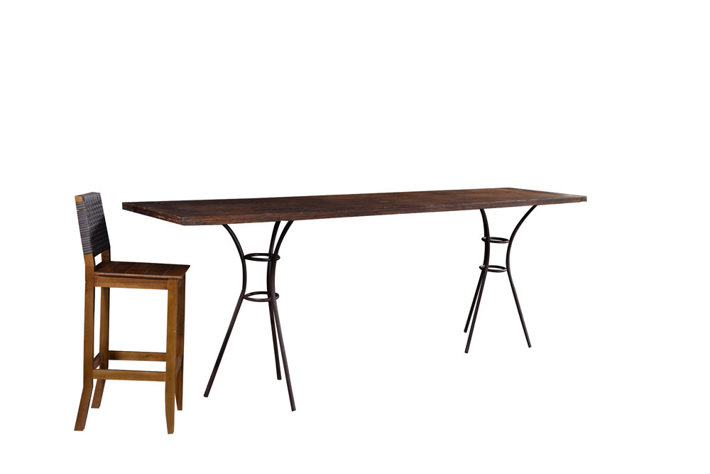 MESA IMBUIA RIPADA TIPO BISTRO