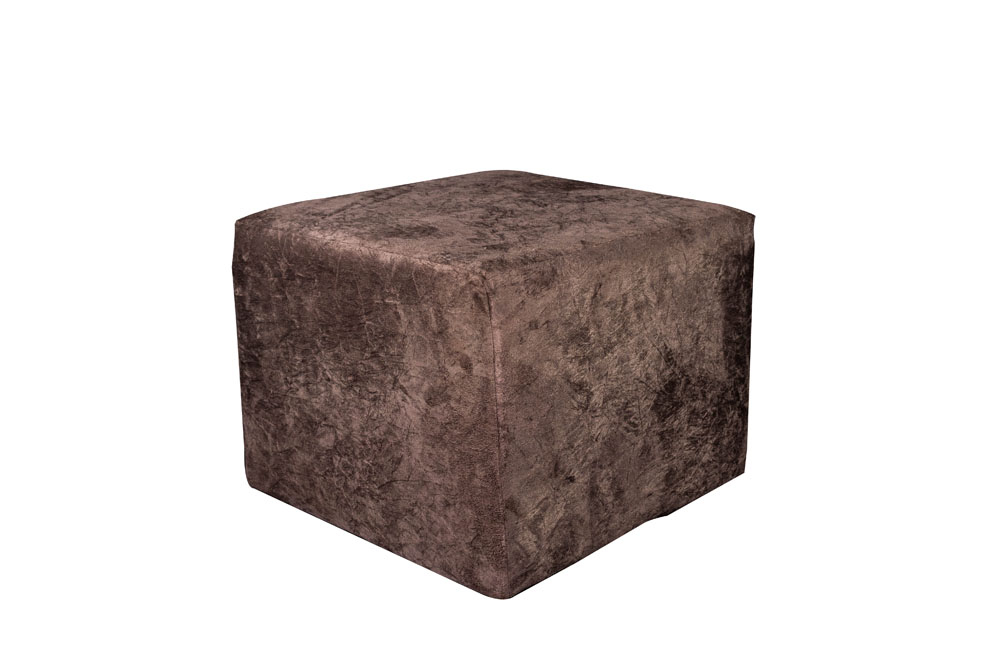 PUFF CAFÉ SUEDE COM RODAS