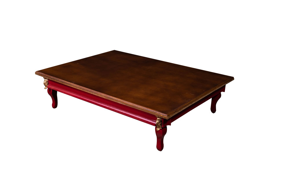 MESA DE MADEIRA CENTRO COLONIAL TAQUEADA