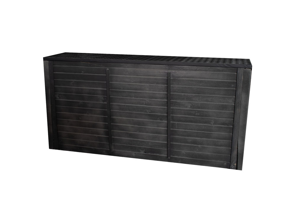 BALCÃO / APARADOR CINZA CHUMBO	RUSTICO RIPADO TAMPO  EMBORRACHADO