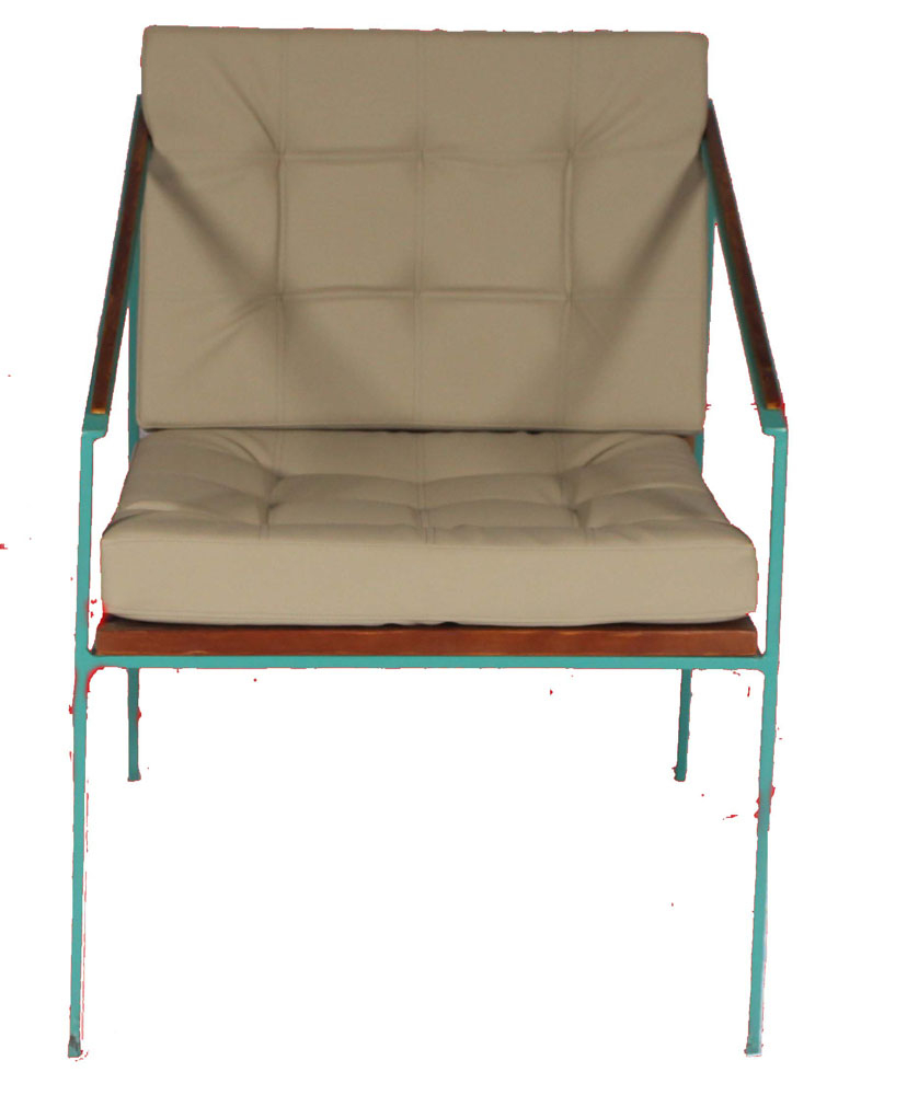 POLTRONA DE FERRO BRAÇO IRREGULAR 