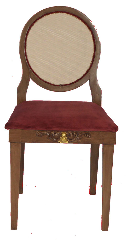 CADEIRA MEDALHÃO VELUDO NOBRE COM TELA 