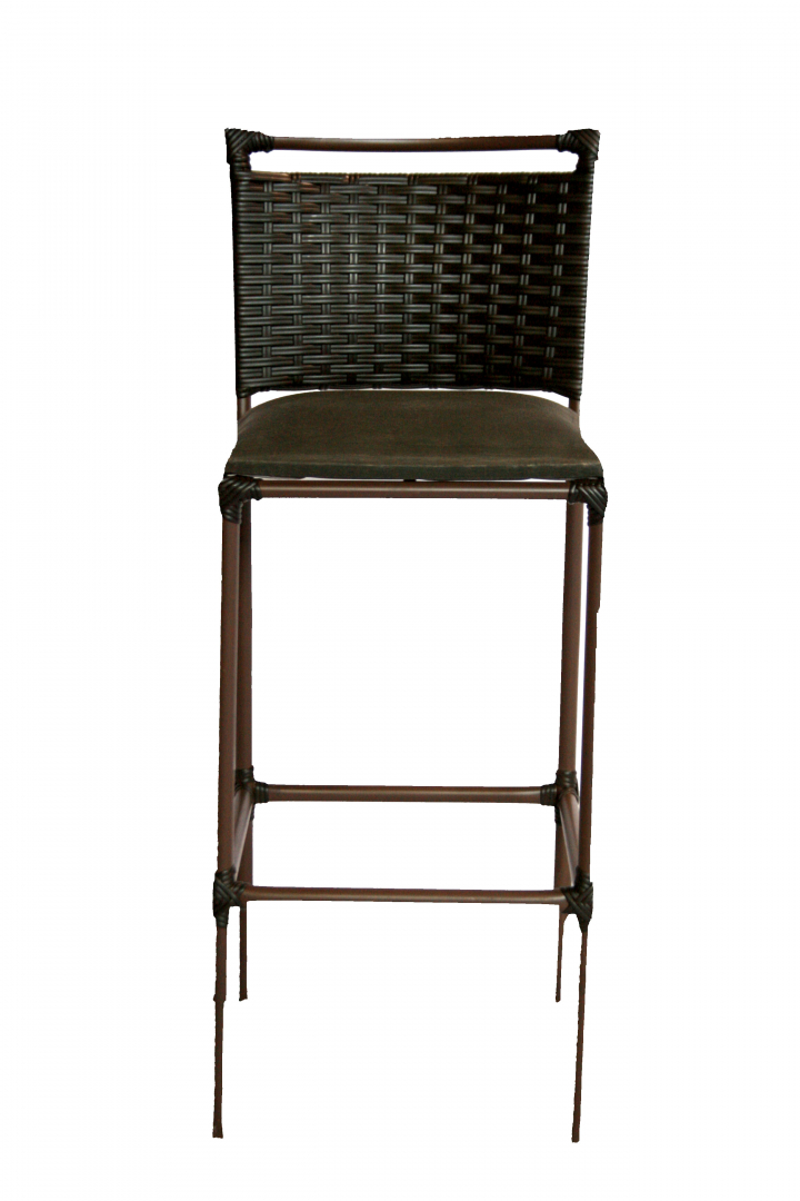 BANQUETA FERRO COM JUNCO TABACO