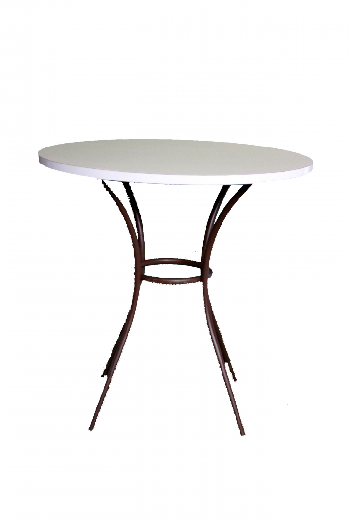 MESA FERRO TAMPO REDONDO DE FORMICA 