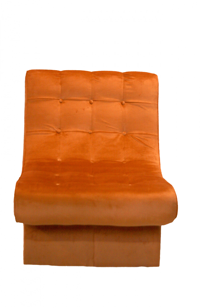 SOFÁ ANATOMICO EM VELUDO BOTONE UM LUGAR